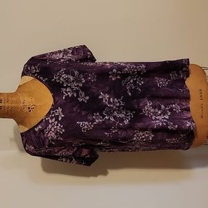 Ladies top purple, floral